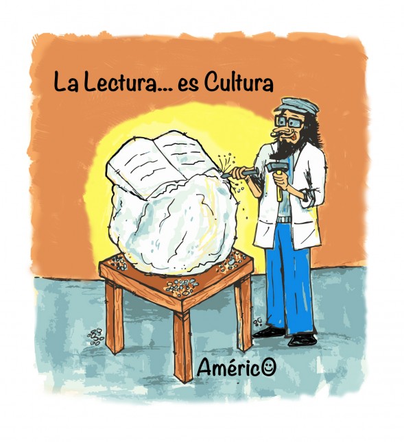 Caricatura: La lectura… es cultura