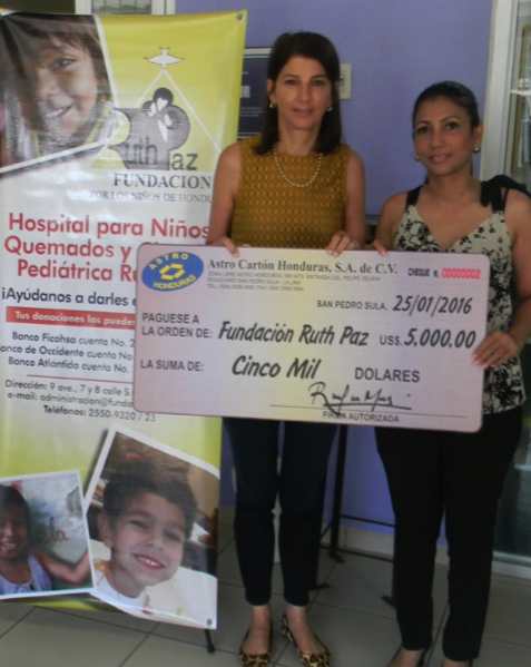 Astro Cartón entrega un aporte a Fundación Ruth Paz