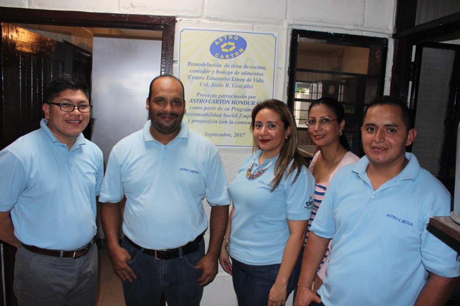 Astro Cartón Honduras realiza mejoras a Centro de Educación Básica Línea de Vida