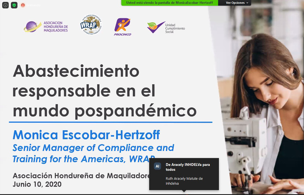 WEBINAR: “ABASTECIMIENTO RESPONSABLE EN EL MUNDO POSPANDÉMICO”