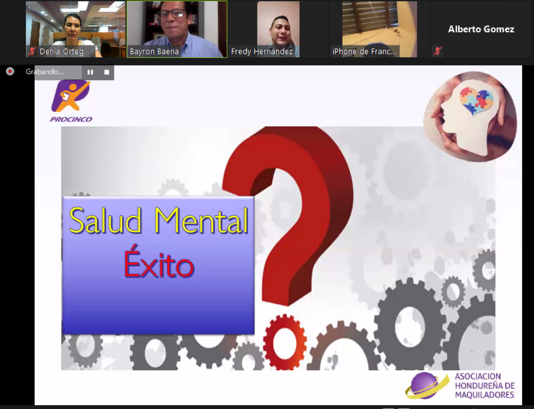 WEBINAR: “CLAVE DEL ÉXITO-SALUD MENTAL”