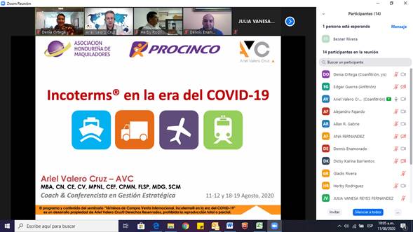 Incoterms® 2020 en la era del COVID-19, todo un éxito el seminario Online de Procinco